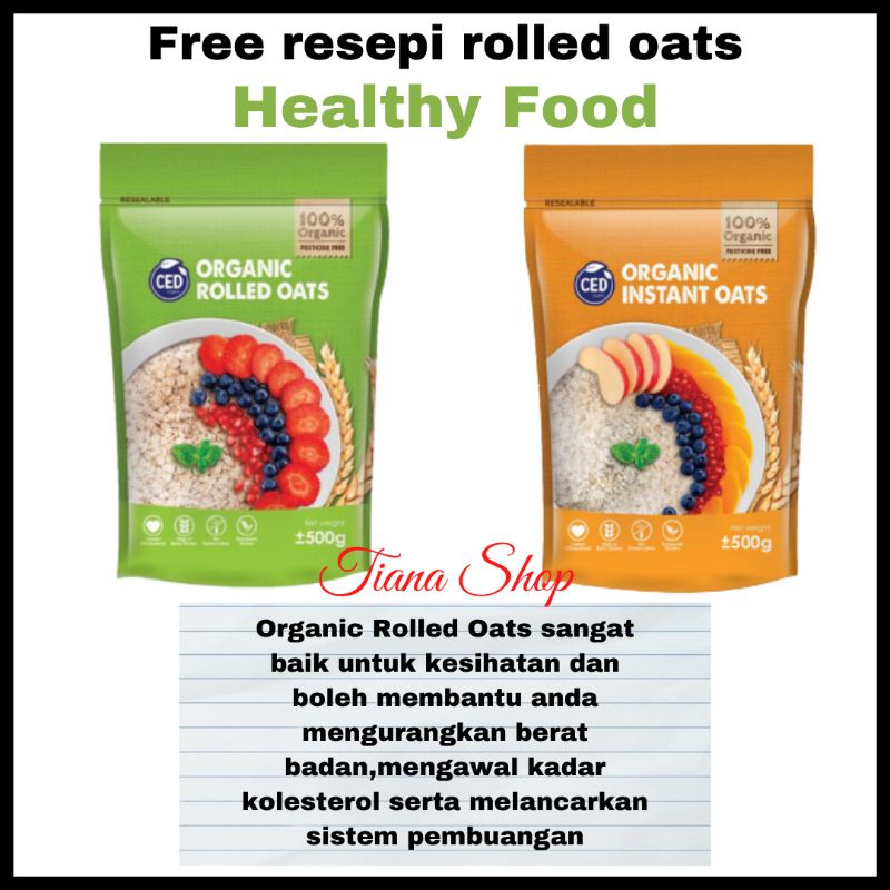 Organic Rolled Oats 100 Organic Instant Oat 500g For Diet