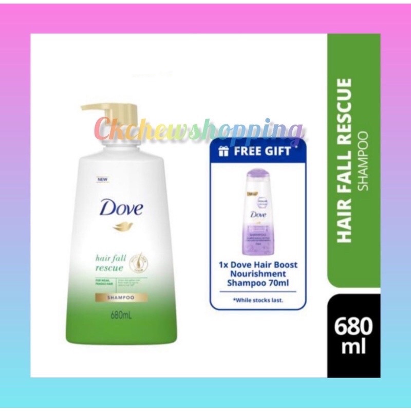 Dove Nutritive Solutions Hair Fall Rescue Shampoo 680ml FREE Dove