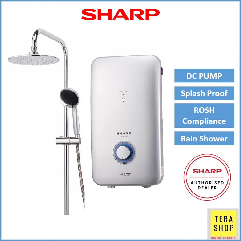 Sharp WHP315RN Instant Water Heater With DC PUMP Rain Shower Shopee Malaysia