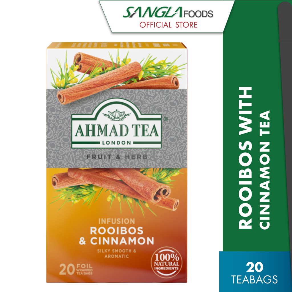 Ahmad Tea Rooibos & Cinnamon (20 Teabags) Halal Certified Shopee Malaysia