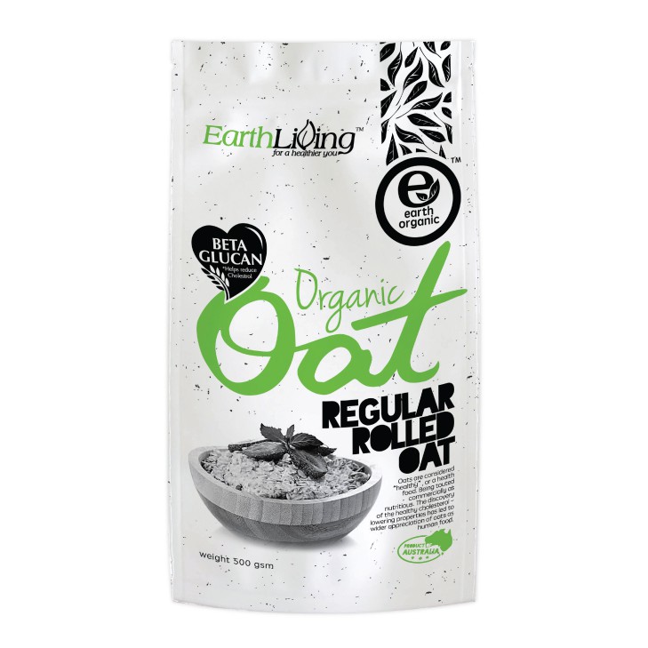 Earth Living Organic Regular Rolled Oat 500g Australia Shopee Malaysia