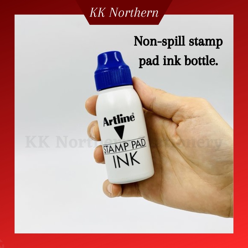 Artline Stamp Pad Ink 50cc Stamp Chop Permanent Refill Ink Black /Blue