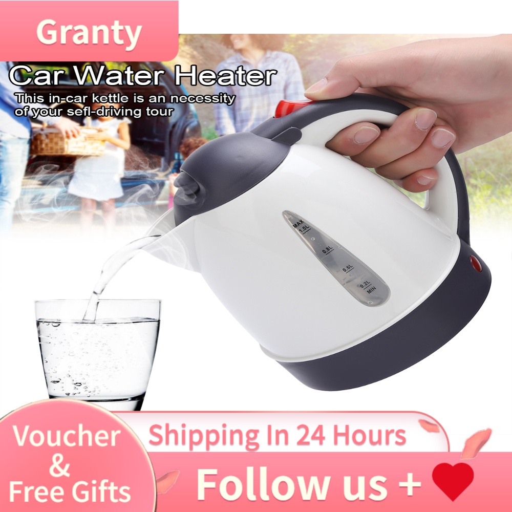 【Ready】Portable 1000ml 12V Travel Car Truck Kettle Water Heater Bottle