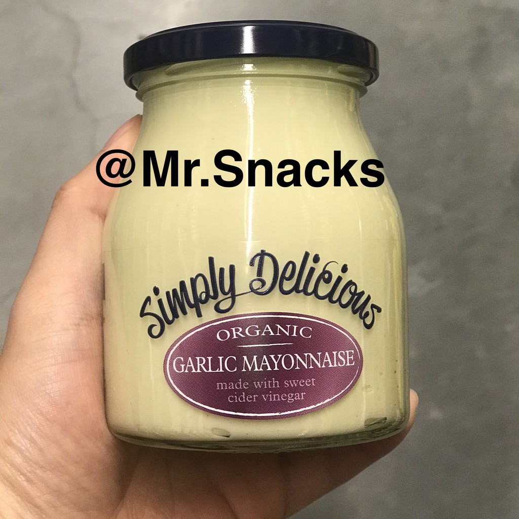 Simply Delicious Organic Garlic Mayonnaise made with Sweet Cider Vinegar 300ml Shopee Malaysia