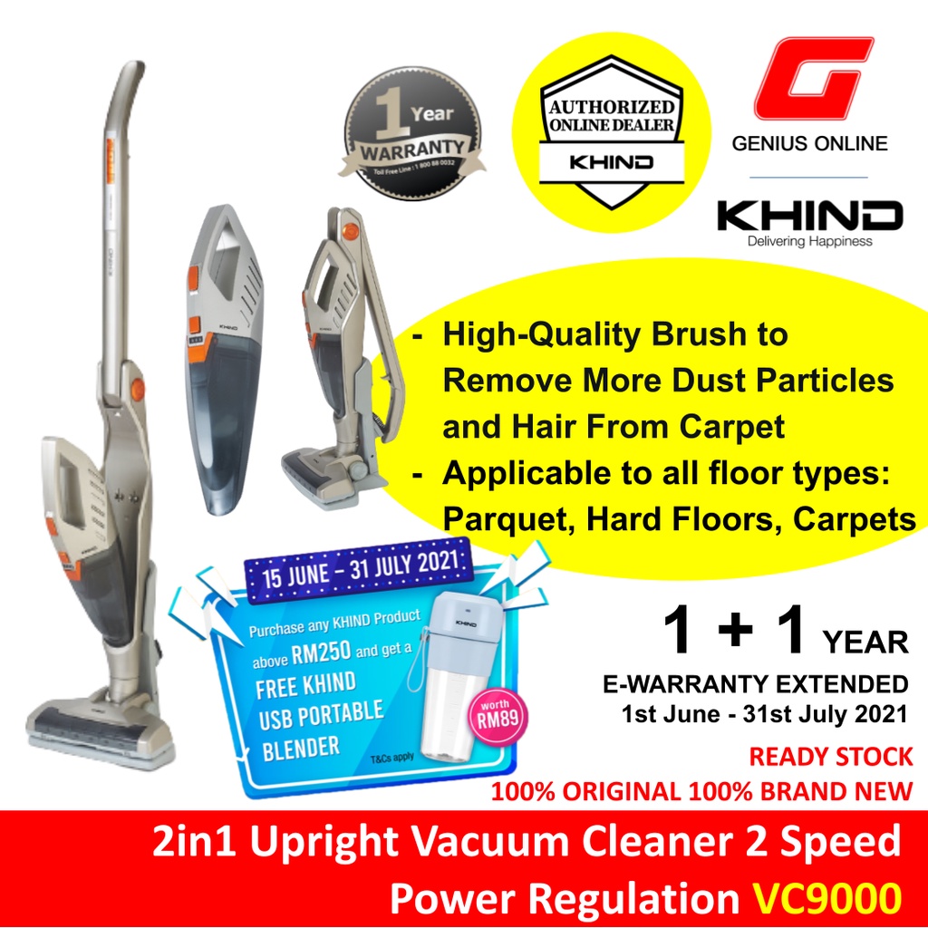 KHIND VC9000 Handy Vacuum Cordless 2IN1 UPRIGHT VACUUM CLEANER