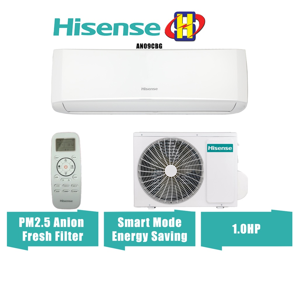 Hisense Air Conditioner (1.0HP) NonInverter Multiple Purification