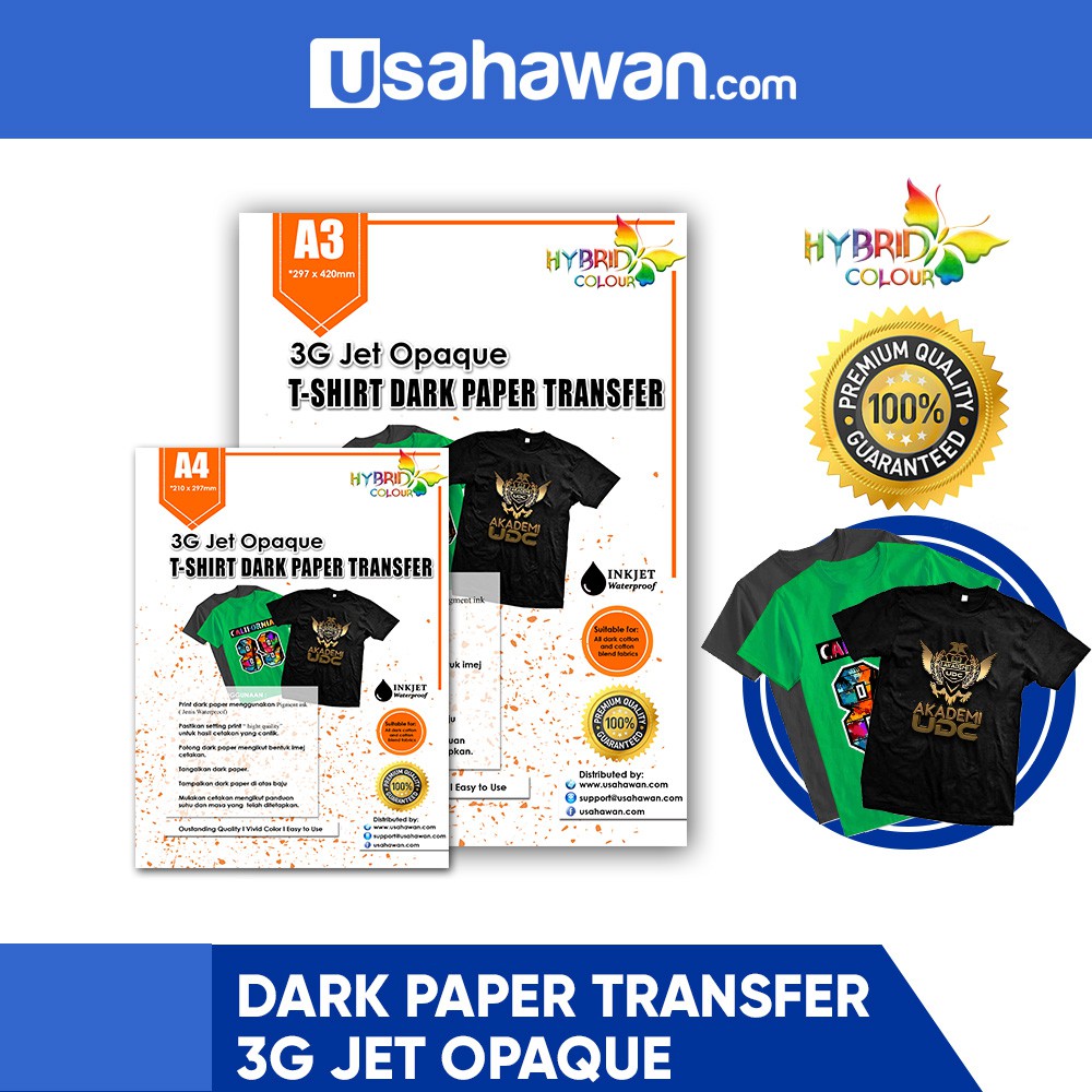 3G JetOpaque Heat Transfer Paper A4 Shopee Malaysia