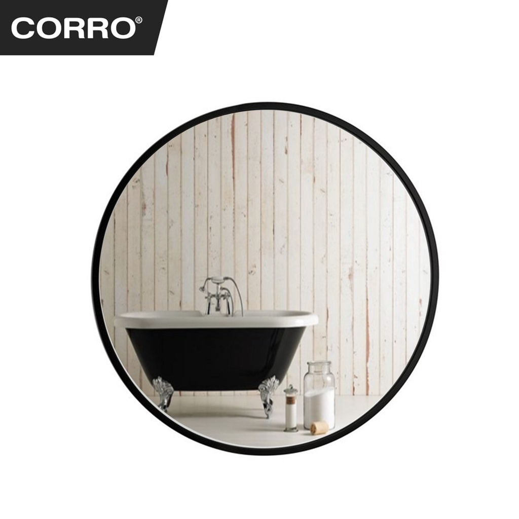 Corro Aluminium Mirror Bathroom Living Room BLACK /GOLD (50cm / 60cm) Shopee Malaysia