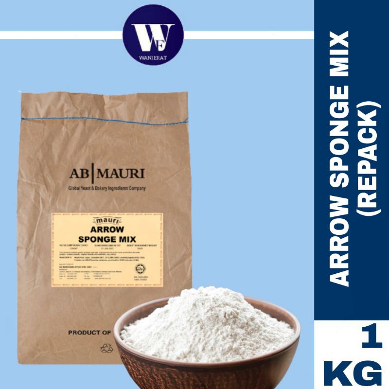 [1KG] ARROW SPONGE CAKE PREMIX TEPUNG OPTIMA KEK SPAN AB MAURI