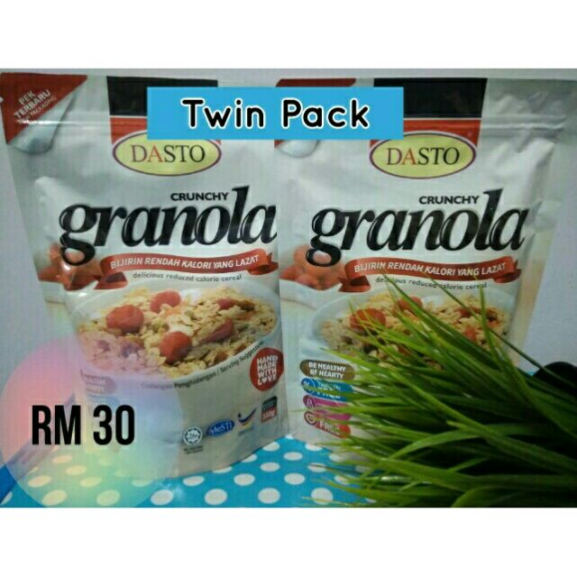 Crunchy Dasto Granola Rendah Kalori Shopee Malaysia