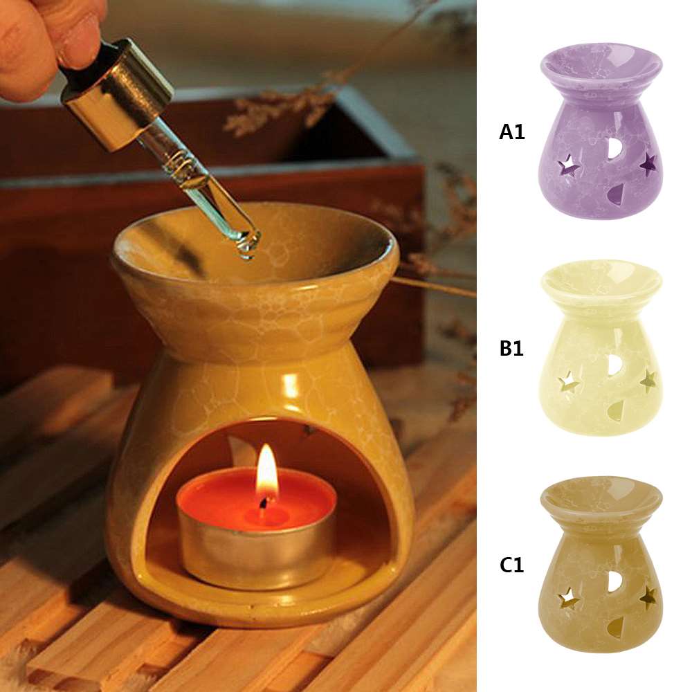 新着 Ceramic Essential Oil Burner Wax Melting With Candle Spoon