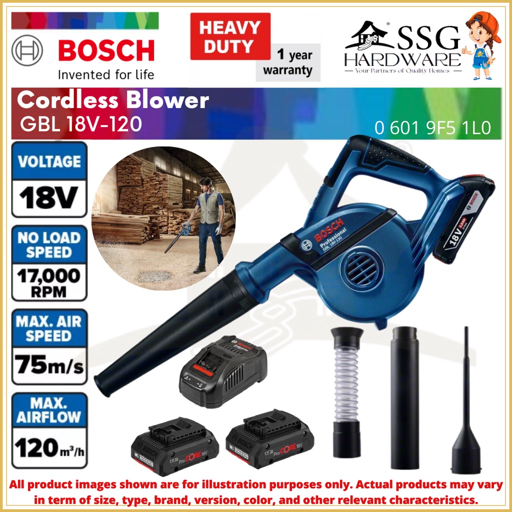 Bosch Blower Cordless GBL 18V120 Cordless Blower Electric Air Blower