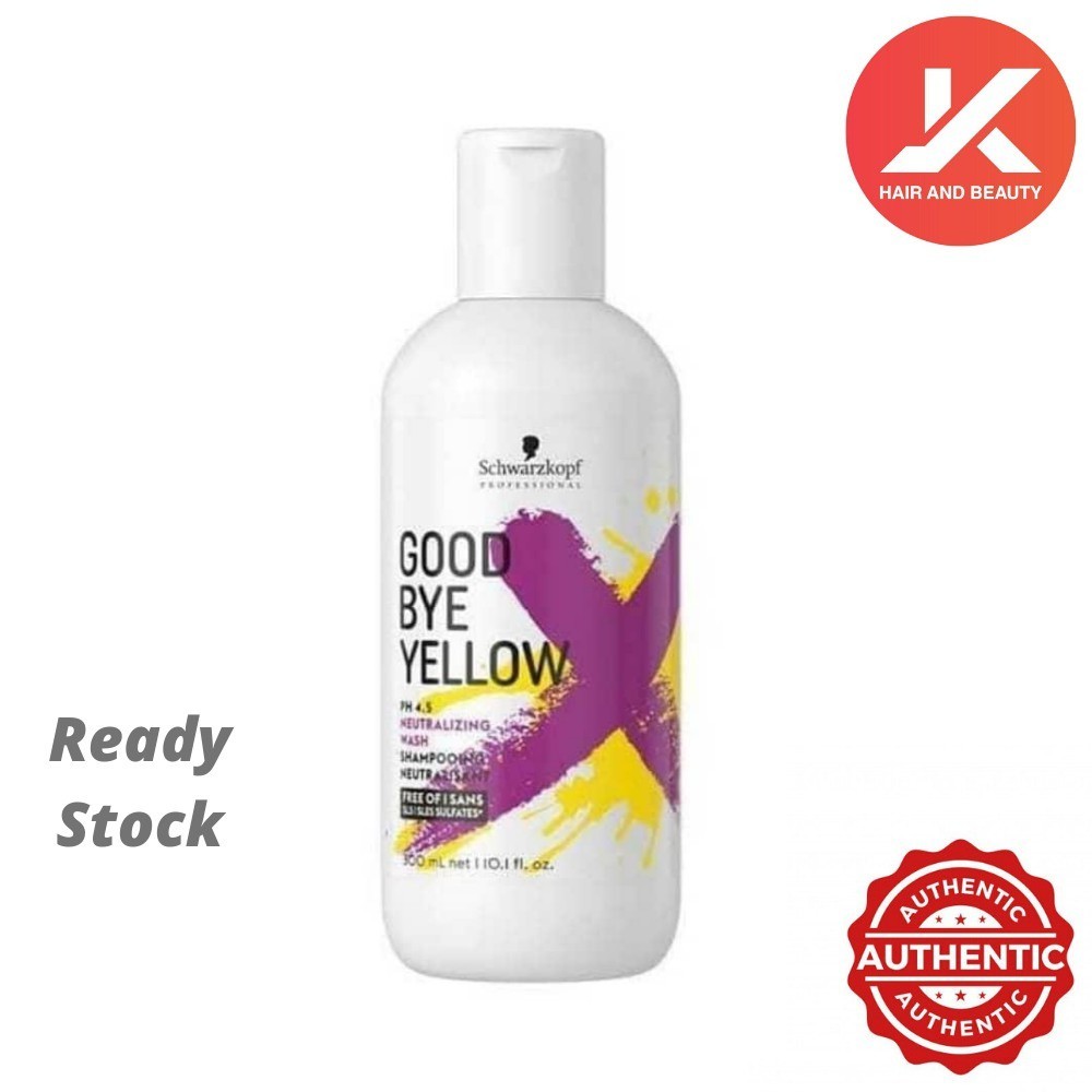 Schwarzkopf Good Bye Yellow ph 4.5 neutralizing wash hair shampoo 300