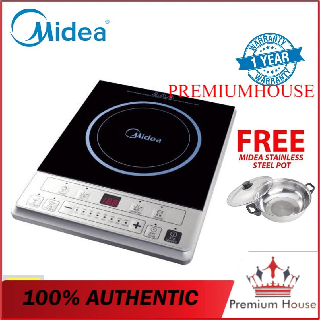 [12.12] Midea Induction Cooker (1600W) C16SKY1613 Shopee Malaysia