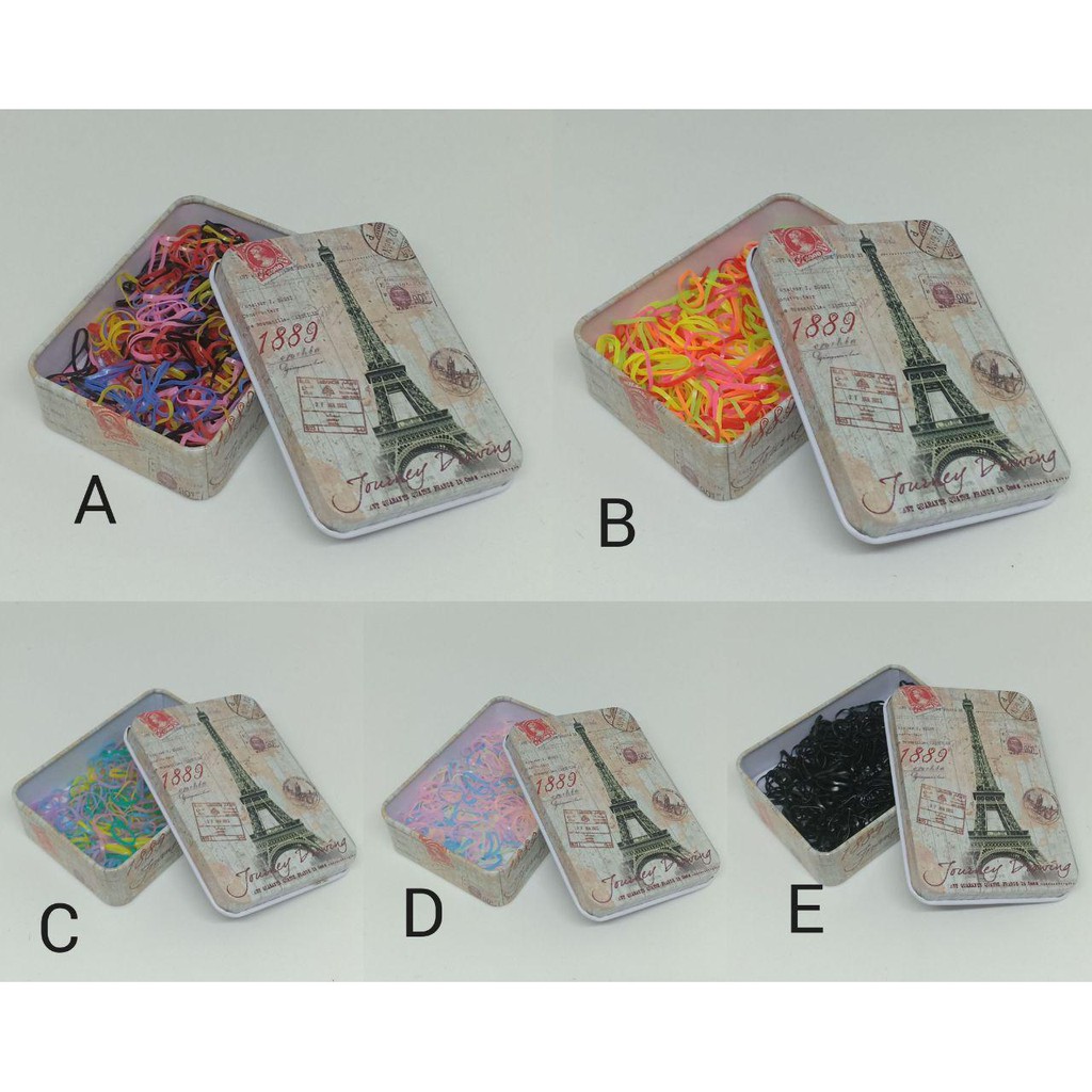 RUBBER BAND WITH CUTE EIFFEL TOWER BOX Shopee Malaysia