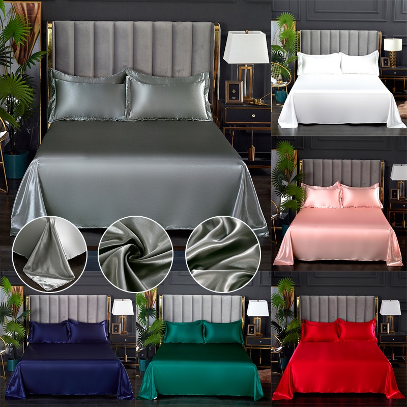 【Ice silk】Cadar Bedding Set Ice Silk Cooling Bedsheet Queen/King