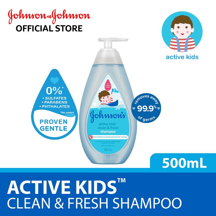 Johnson's Baby Active Kids Clean & Fresh Shampoo (500ml) Shopee Malaysia