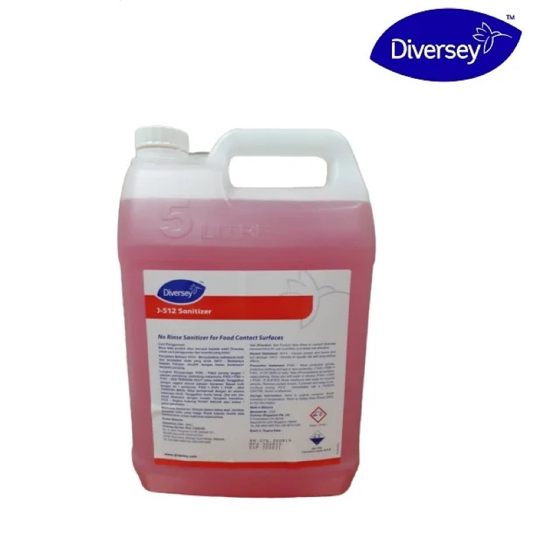 Diversey Disinfectant 5L J512 (Halal) Surface Sanitizer/Food Grade