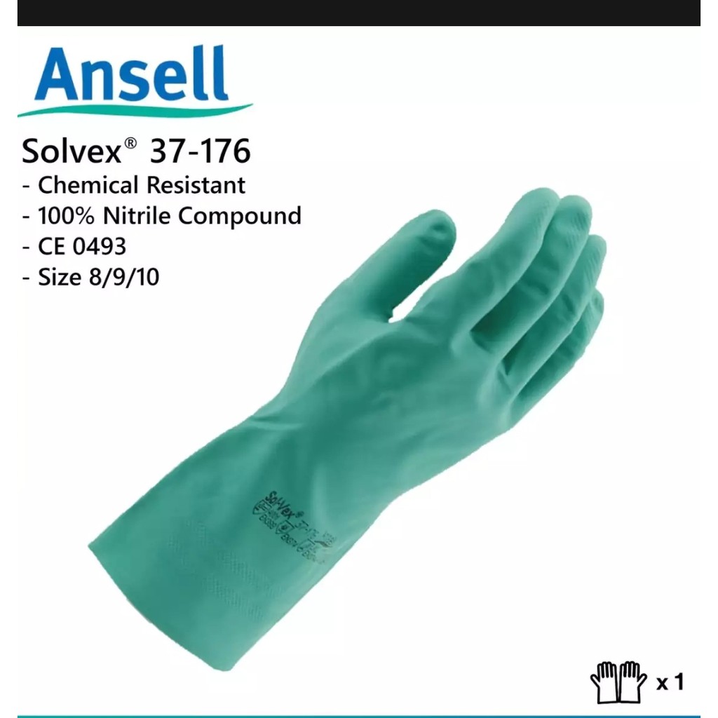 Ansell Nitrile Glove SolVex 37176 Shopee Malaysia
