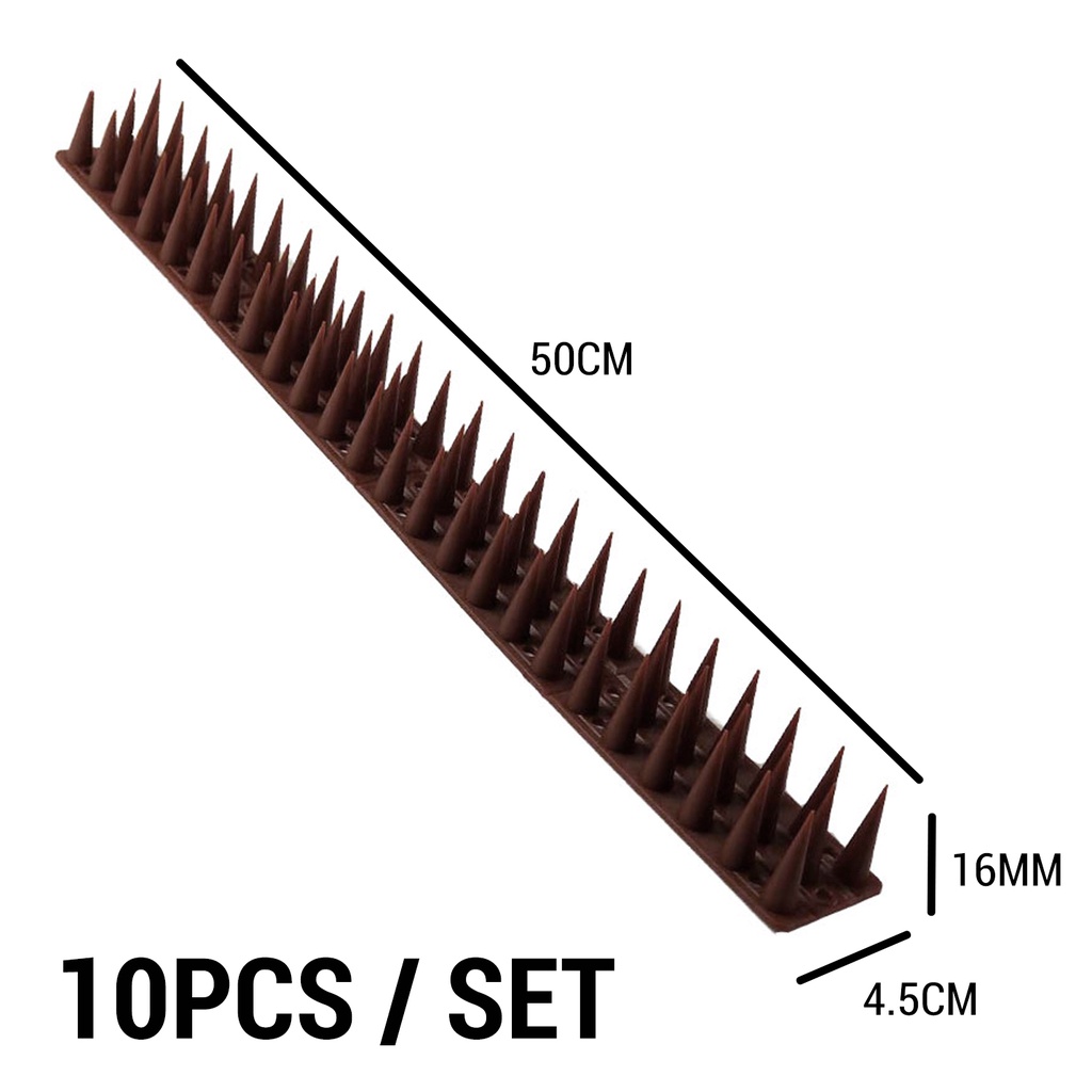 10pc Repeller Chase Birds Repellent Device Dashboard Rooftop Stop Bird Spike Flexible Plastic