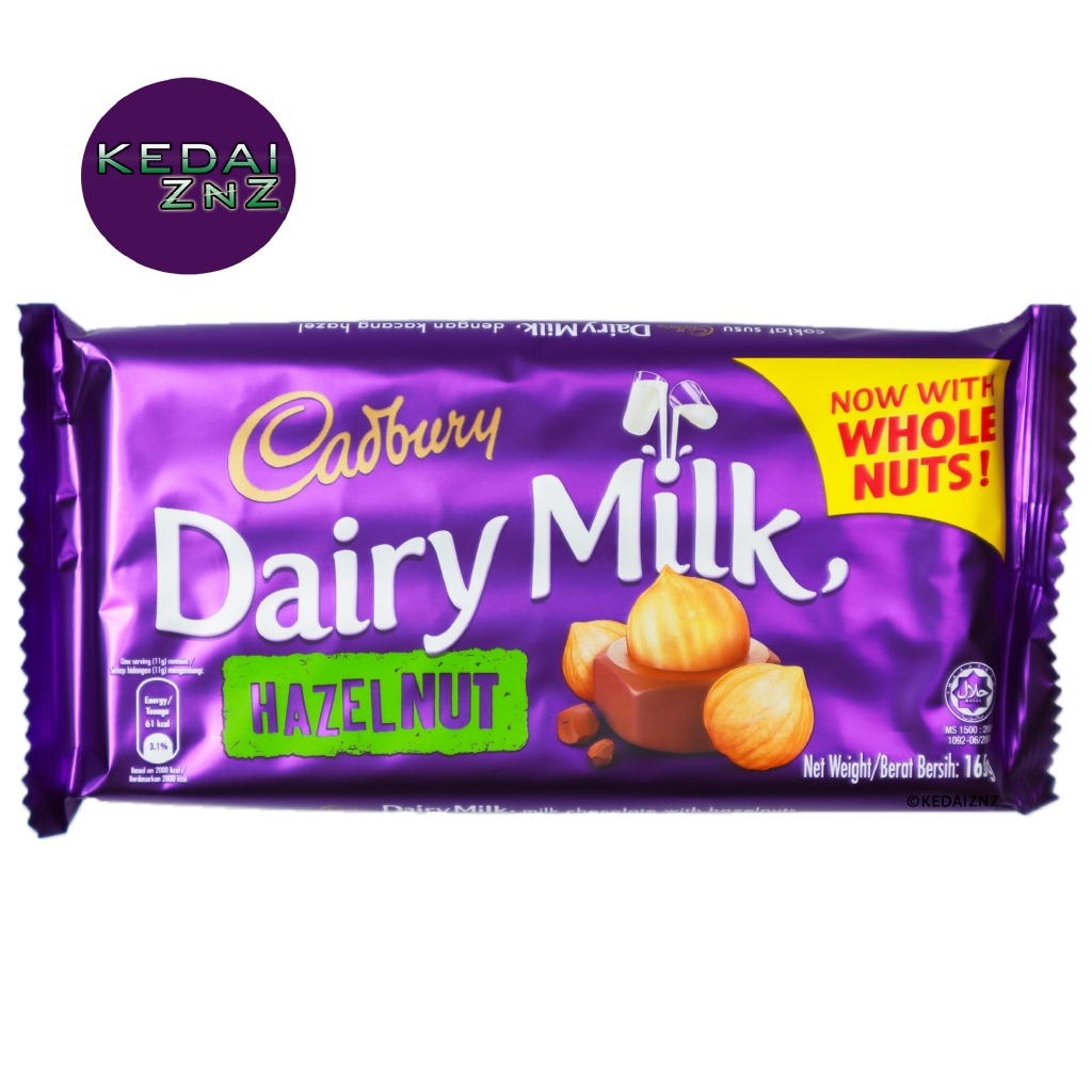 Chocolate Cadbury Dairy Milk HAZELNUT Chocolate Bar 160g Coklat