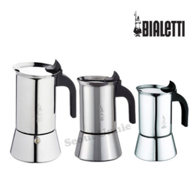 Bialetti NEW Venus Stainless Moka Pot 3 Size, Induction, Stainless Pot