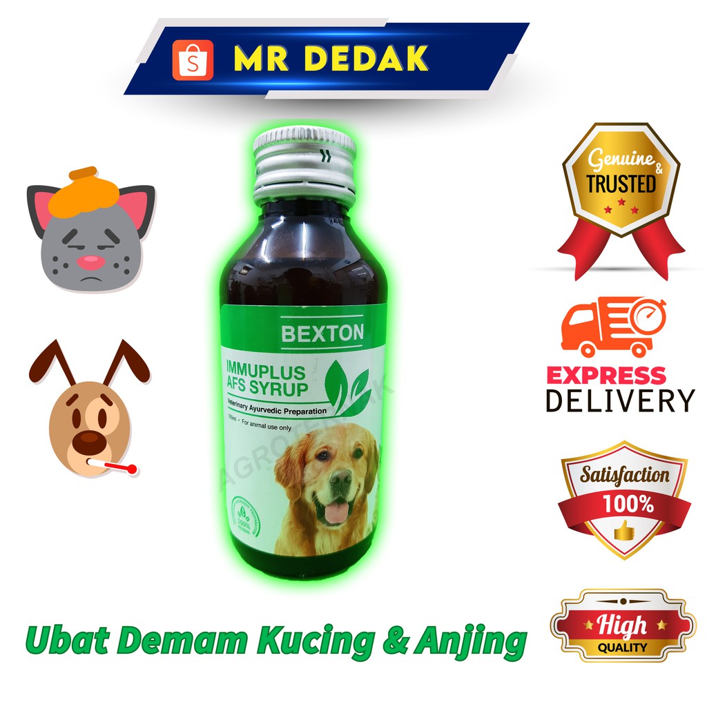 Immuplus AFS Syrup Immune booster/Demam/Antibiotik untuk Anjing dan
