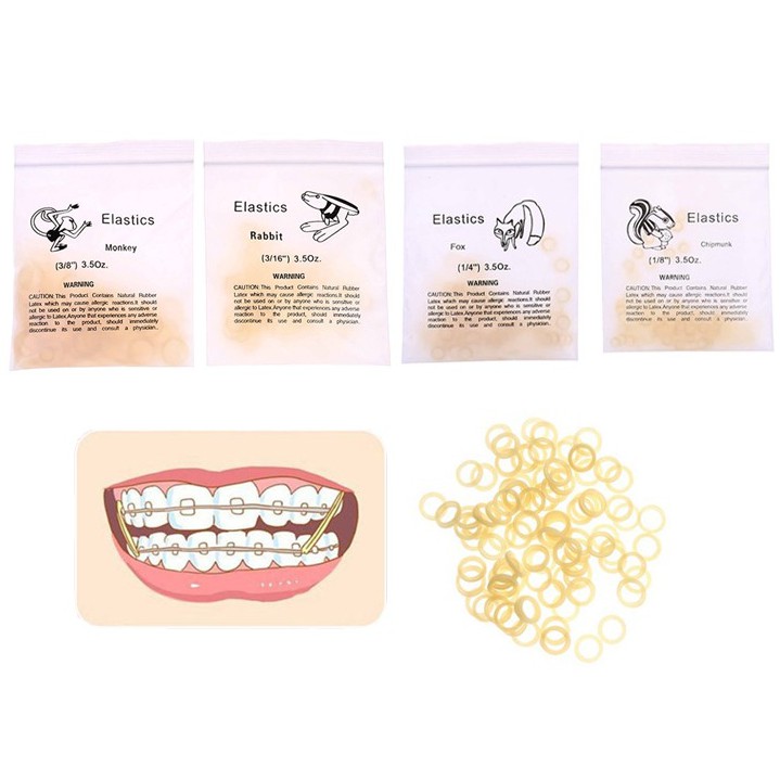 100pc Dental rubber band 5 Sizes For Choice Dentist Products Dental Orthodontic Rubber Bands