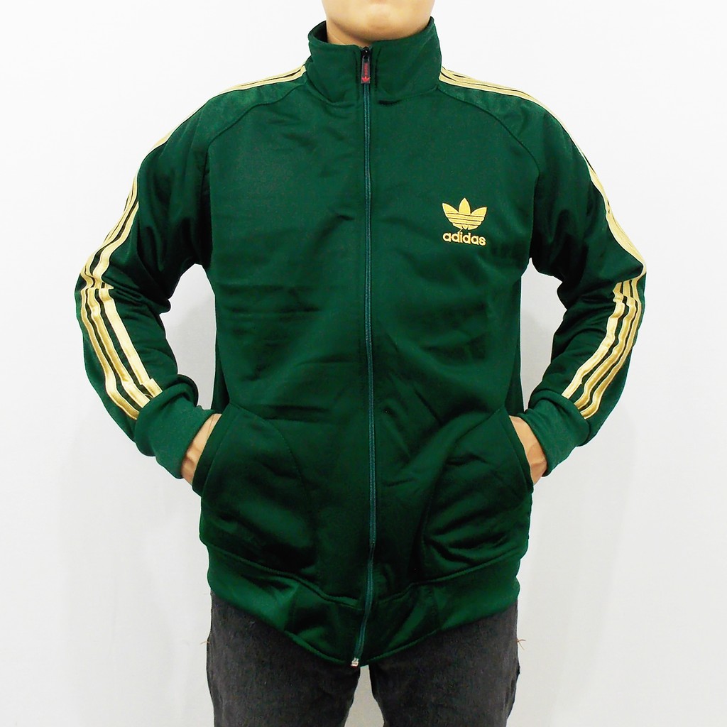 HIJAU Adidas FIREBIRD Jacket Green LIST Gold M L XL ADIDAS FIREBIRD