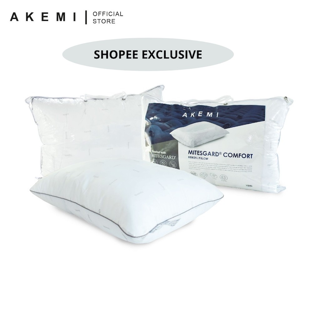 EXCLUSIVE] AKEMI Mitesgard Comfort Fibrefil Pillow Shopee