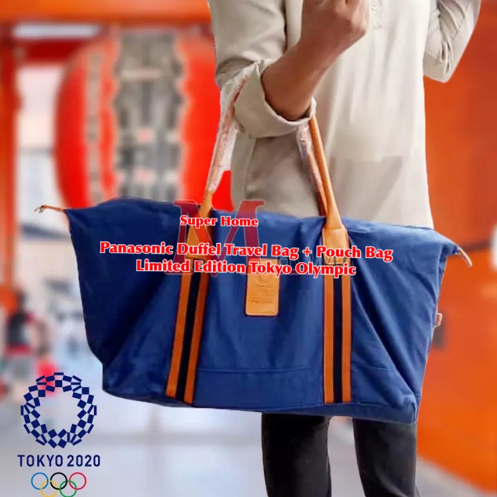 Panasonic Duffel Travel Bag Limited Edition Tokyo Olympic + Pouch Bag