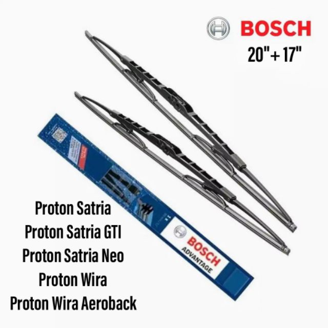 Bosch Advantage Wiper Size20"+17" Proton Satria, Proton Wira (2PCS