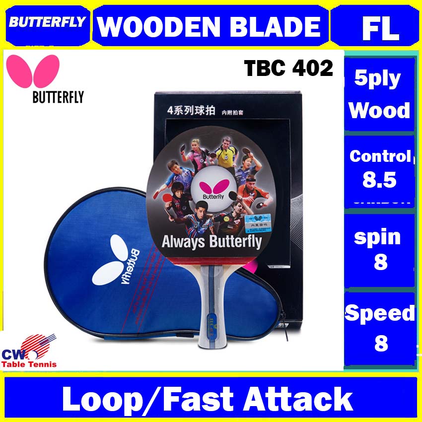 Butterfly TBC 402 Preassembled paddle table tennis blade ping pong