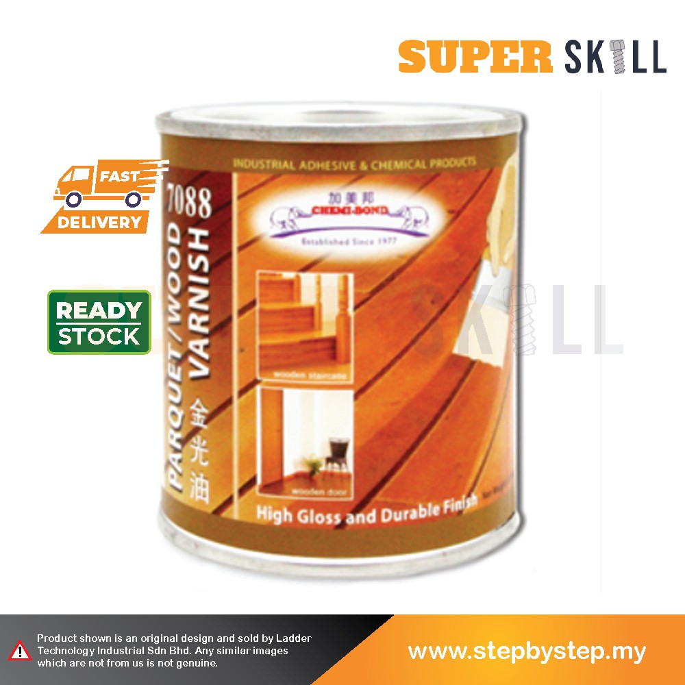Wood & Parquet Varnish (7088) Chemibond 280ML (CBWPV)/ Varnish Kayu