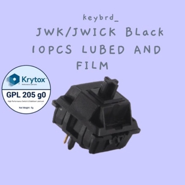 (Lubed Krytox 205g0) JWK/JWICK Black V2 Smooth Mechanical Keyboard