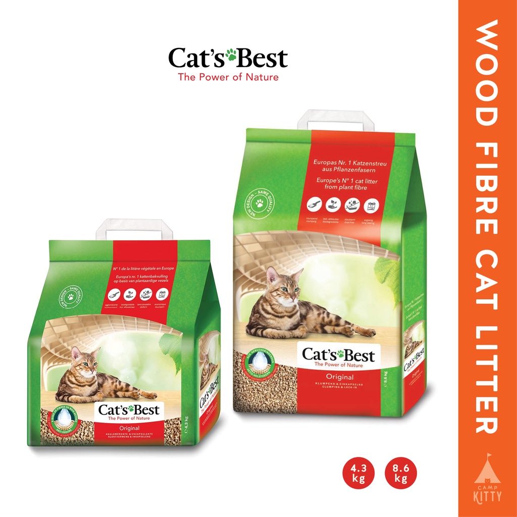 Cat's Best Original Cat Litter Wood Fibre Cat Litter 100 Organic