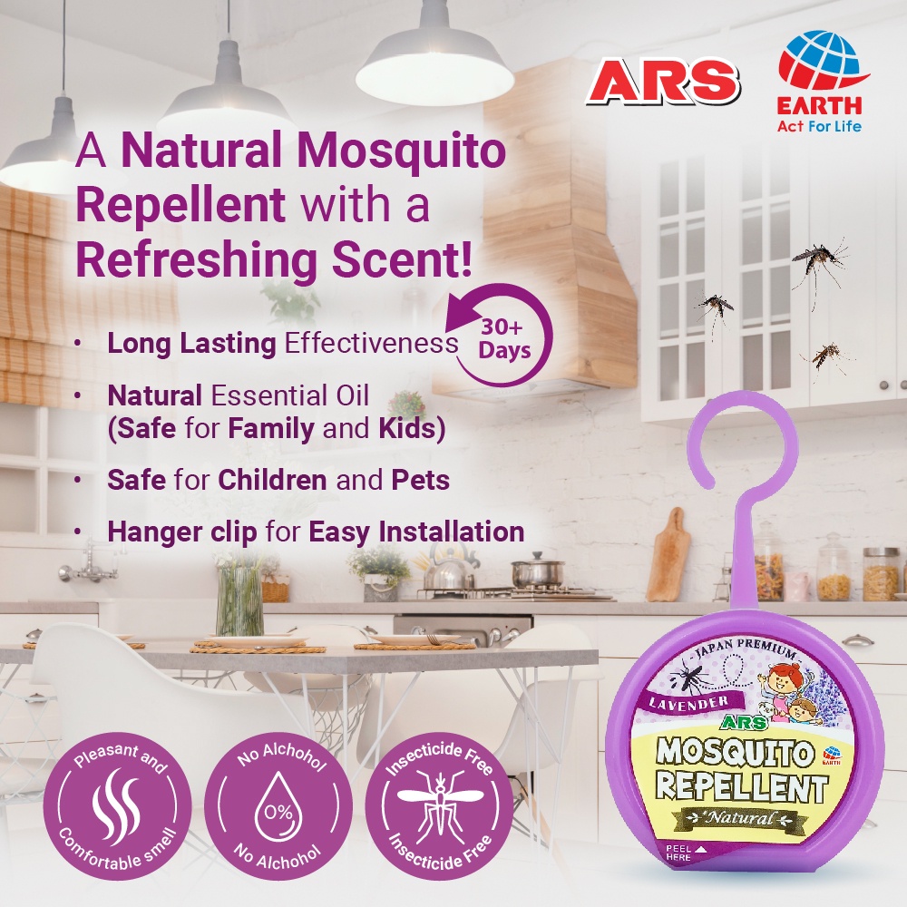 ARS Mosquito Repellent 60g Insecticide Free Lavender Natural Essential