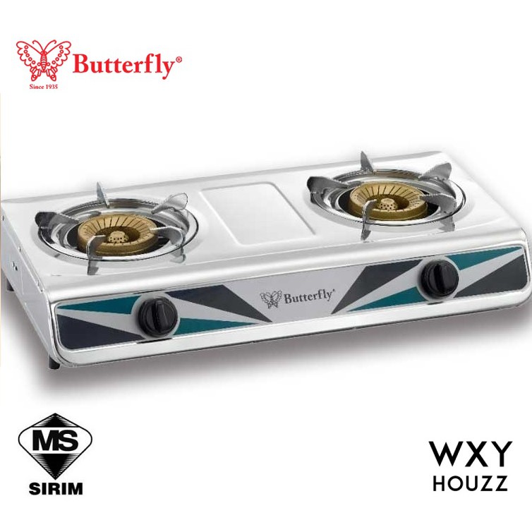 Butterfly 2 Burners Stainless Steel Gas Stove BGC2015 Shopee Malaysia