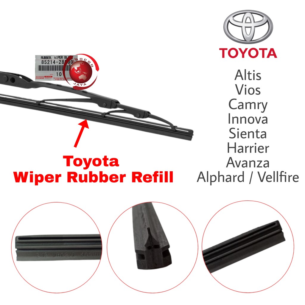 Toyota Front Wiper Rubber Refill (Set) Innova Altis Vios Camry Wish