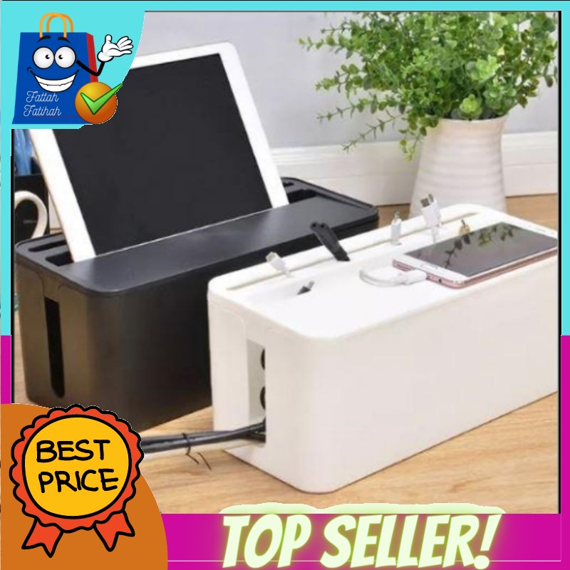 Wire Organizer Box Power Strip Cable Management Box Organizer Plastic