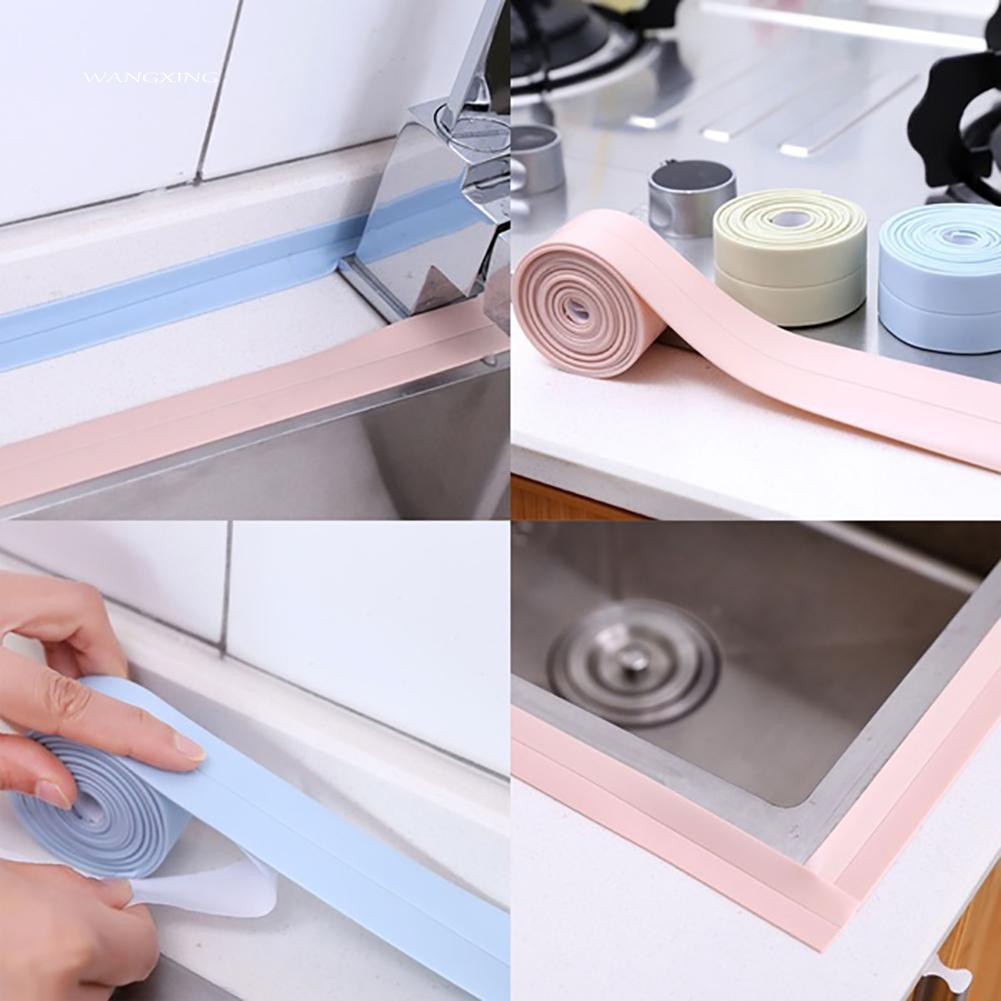 WX_320cm PVC Sink Crack Gap Kitchen Corner Sealant Tape Waterproof