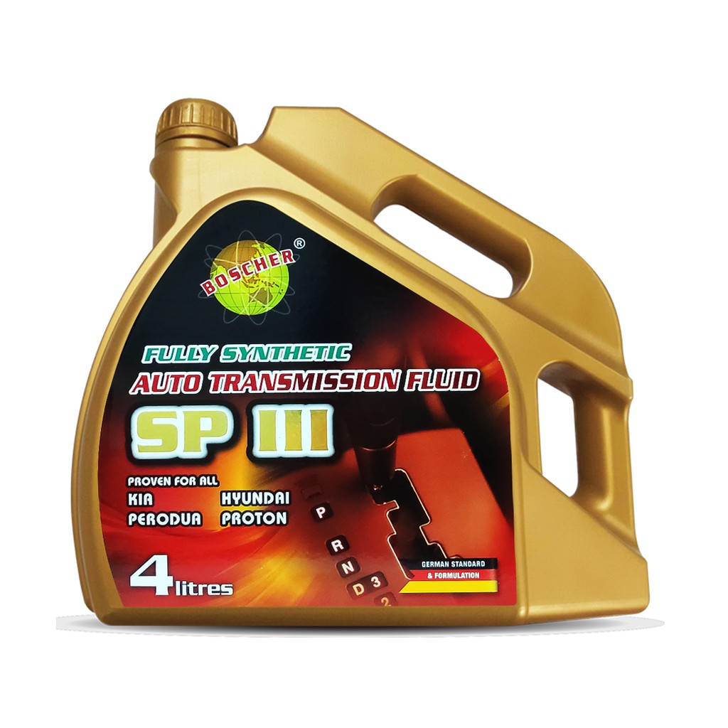 Boscher ATF SP III / SP3 Fully Synthetic Gear Oil 4 Litres [Automatic