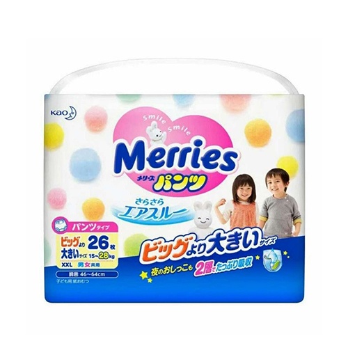 Merries Super Premium Pants Baby Diapers XXL (26 Pcs/15 28kg