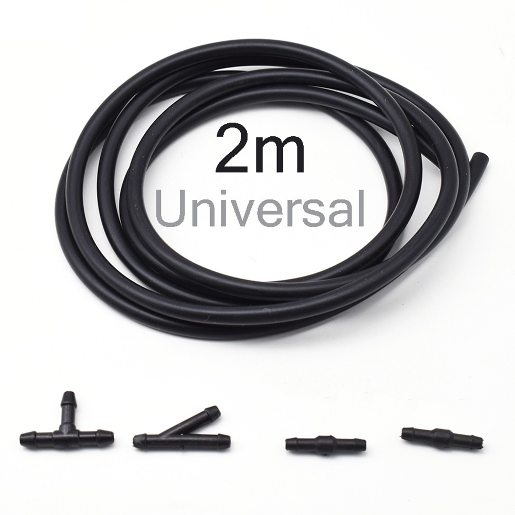 2m Car Wiper Washer Hose Pipe Windshield Jet Connector Nozzle Water