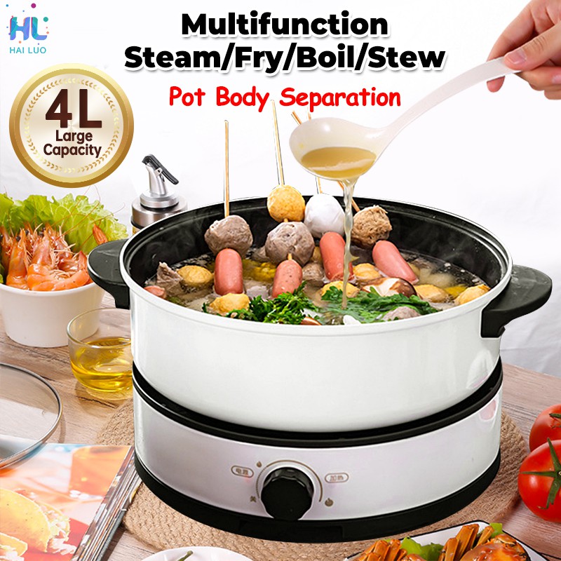 [Ship FM KL] Multipurpose Electric Cooker Skillet MultiPurpose Pot 4L