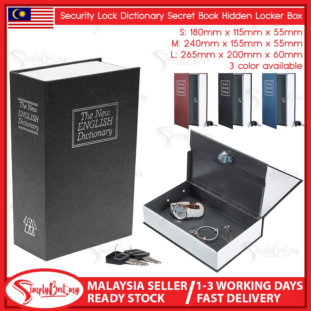 SIMPLYBEST Anti Thief Metal Diversion Dictionary Book Safe Box Secret