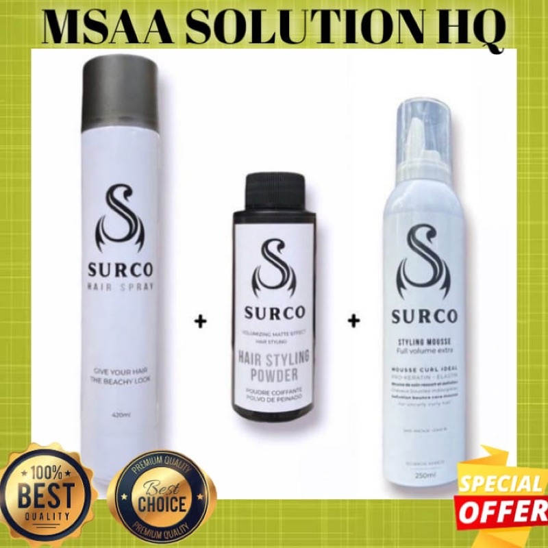 💥100 ORIGINAL💥SURCO, MSAA HAIR STYLING,HAIR SPRAY,HAIR MOUSSE VIRAL