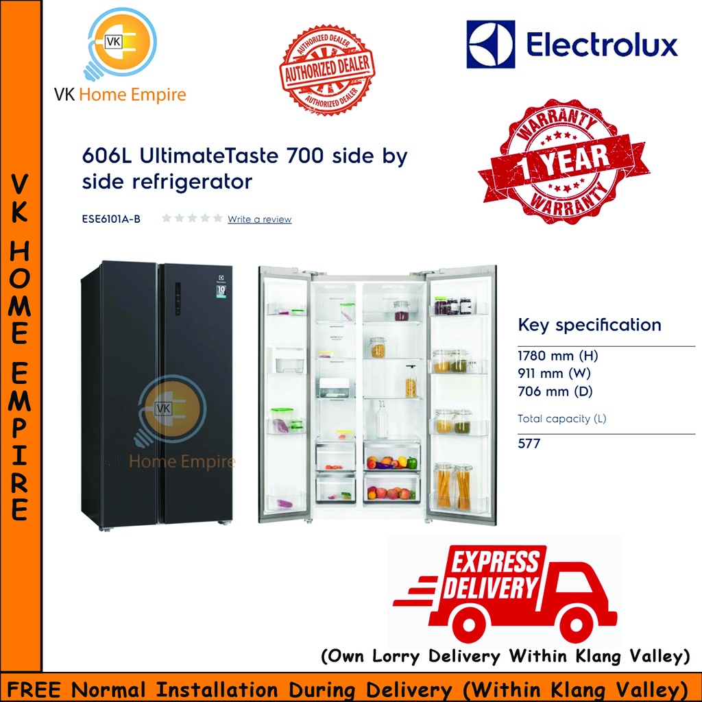 Electrolux 606L UltimateTaste 700 Inverter Coated Steel Touch Control