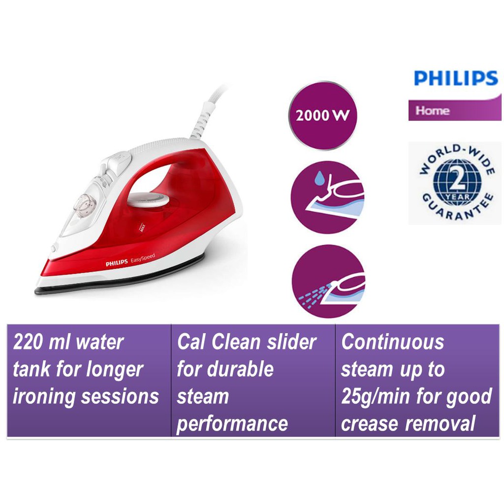 Philips Steam Iron GC1742 Shopee Malaysia