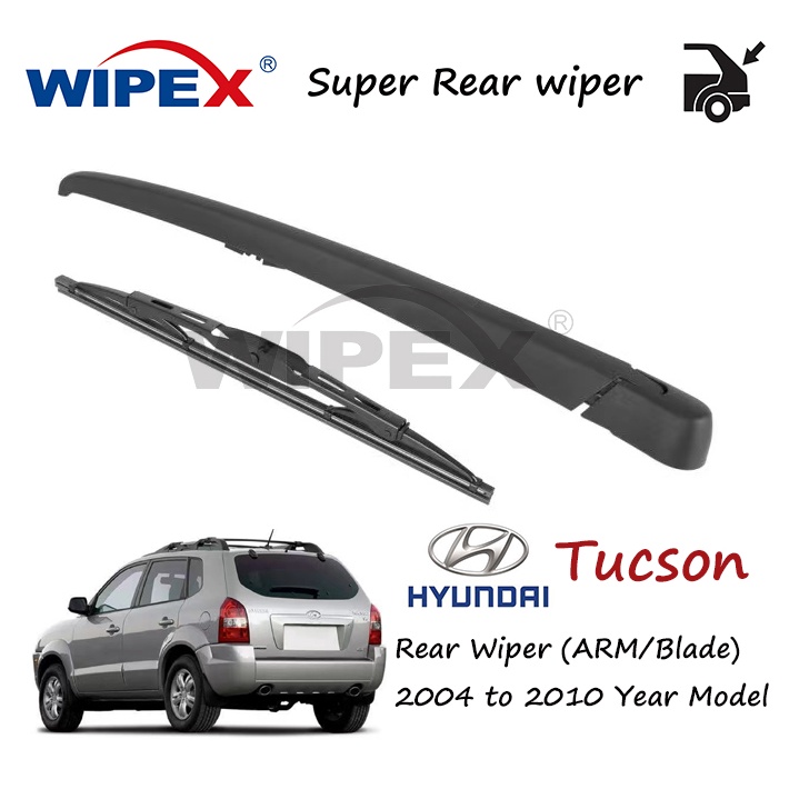 (Original) 2004 to 2008 Hyundai Tucson Rear Wiper Arm Blade for TUCSON Car Back Window Wipers